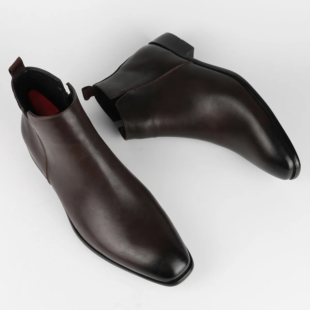 Men's Ankle Chelsea Boots with Side Zip Closure