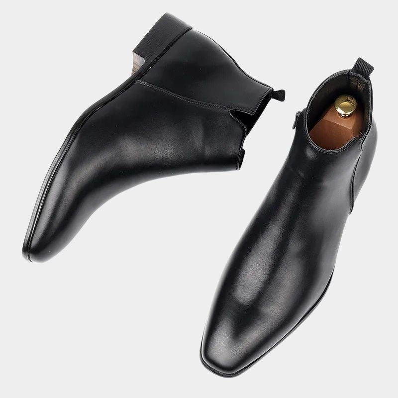 Men's Ankle Chelsea Boots with Side Zip Closure