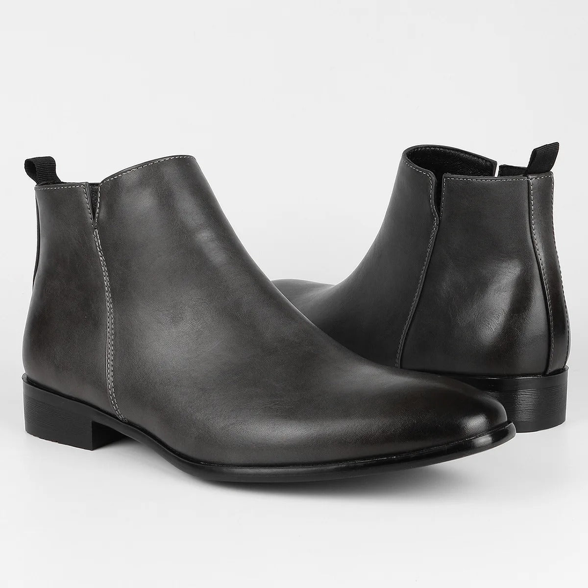 Men's Ankle Chelsea Boots with Side Zip Closure