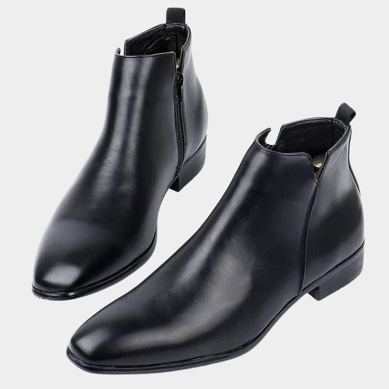 Men's Ankle Chelsea Boots with Side Zip Closure