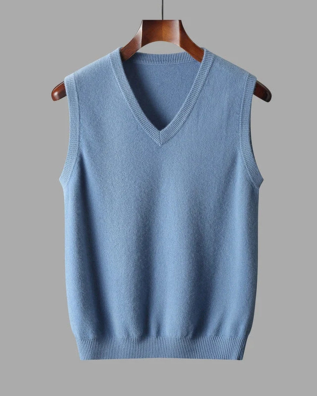 Fine Knit V-Neck Sleeveless Jumper for Men | Autumn Winter Collection