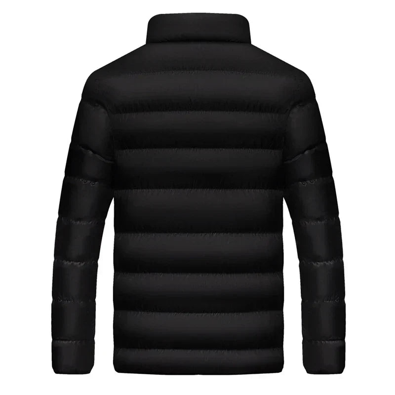 Men Jacket | Zip front with high collar and quilted sections