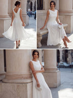Draped Neck Sleeveless Pleated Midi Dress for Women | Occasion Wear