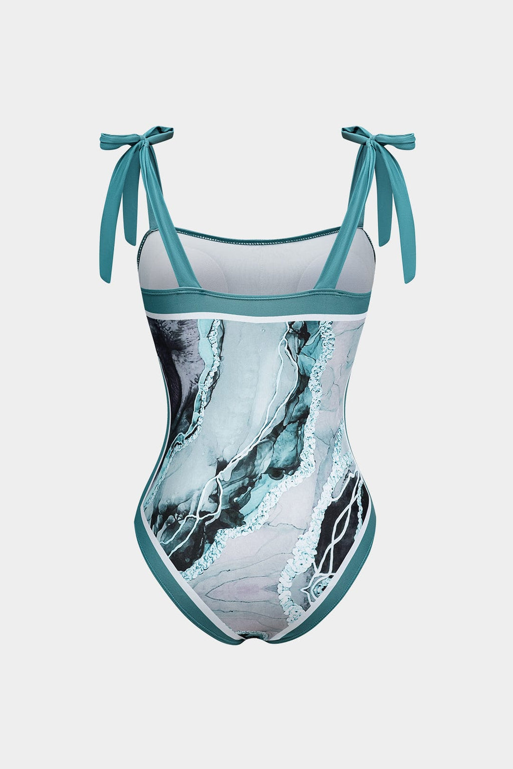 Women Swimsuit Set | One-piece with shoulder ties and pareo