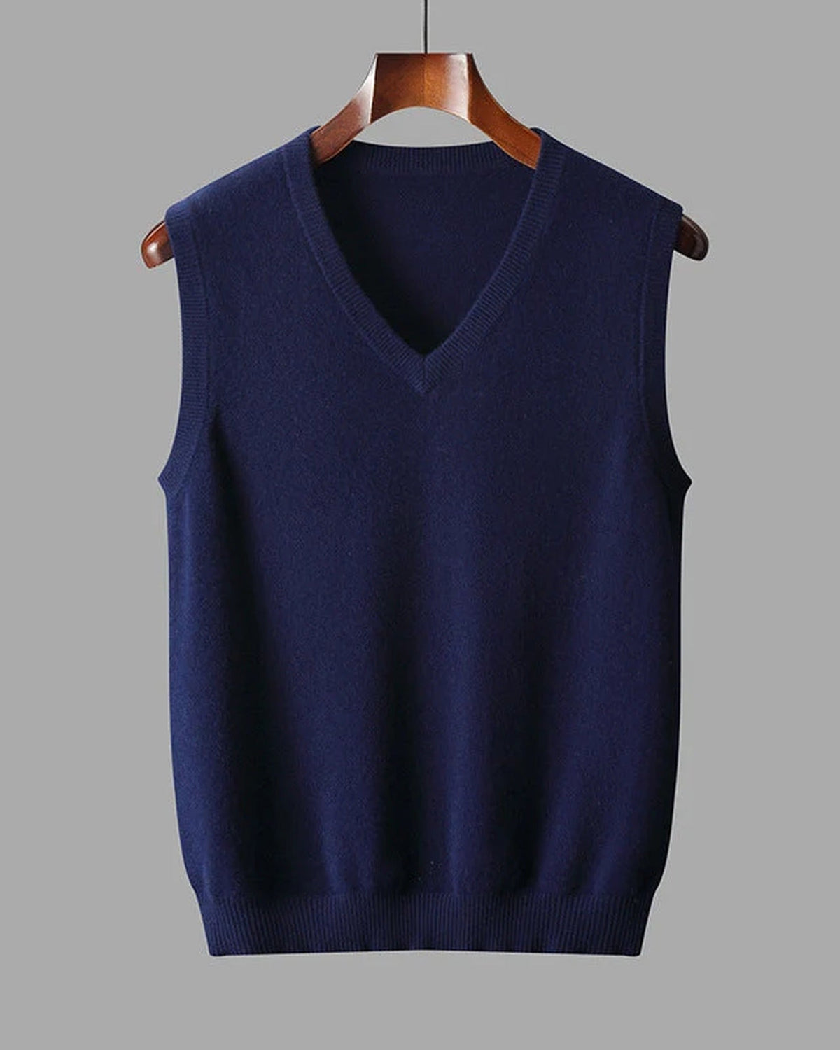Fine Knit V-Neck Sleeveless Jumper for Men | Autumn Winter Collection