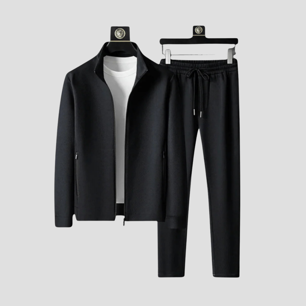 Breathable Stretch Lycra Slim Fit Tracksuit Set for Men | Casual Sportswear