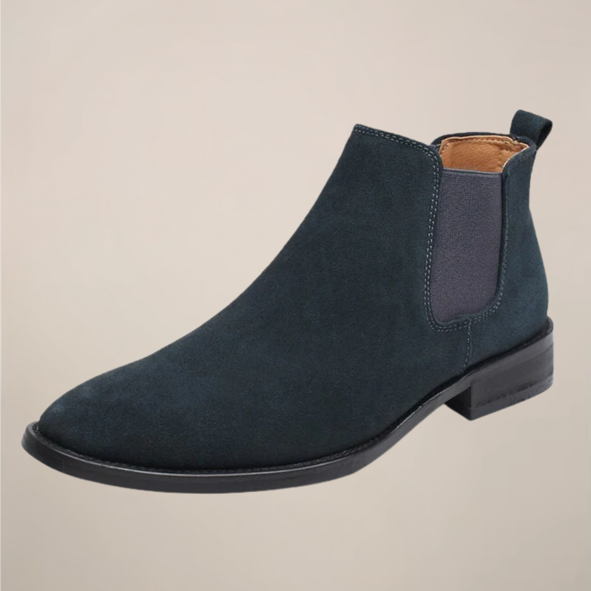 Black Suede-Effect Chelsea Boots for Men
