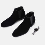 Black Suede-Effect Chelsea Boots for Men