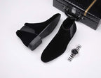 Black Suede-Effect Chelsea Boots for Men