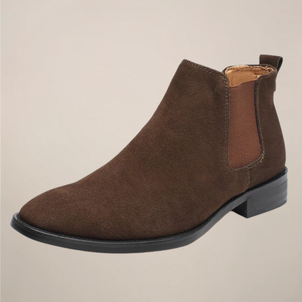 Black Suede-Effect Chelsea Boots for Men
