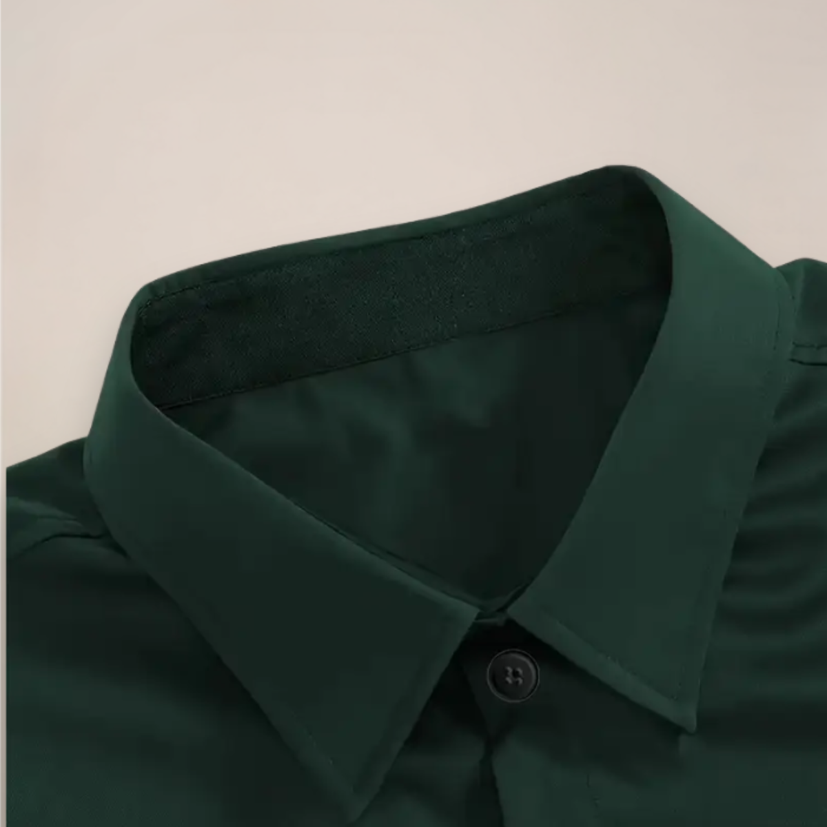 Dark Green Long Sleeve Slim Fit Shirt for Men