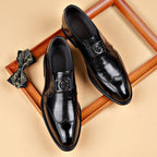 Brown and Black Slip-On Loafers for Men