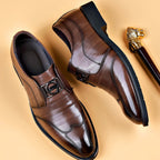 Brown and Black Slip-On Loafers for Men