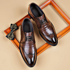 Brown and Black Slip-On Loafers for Men