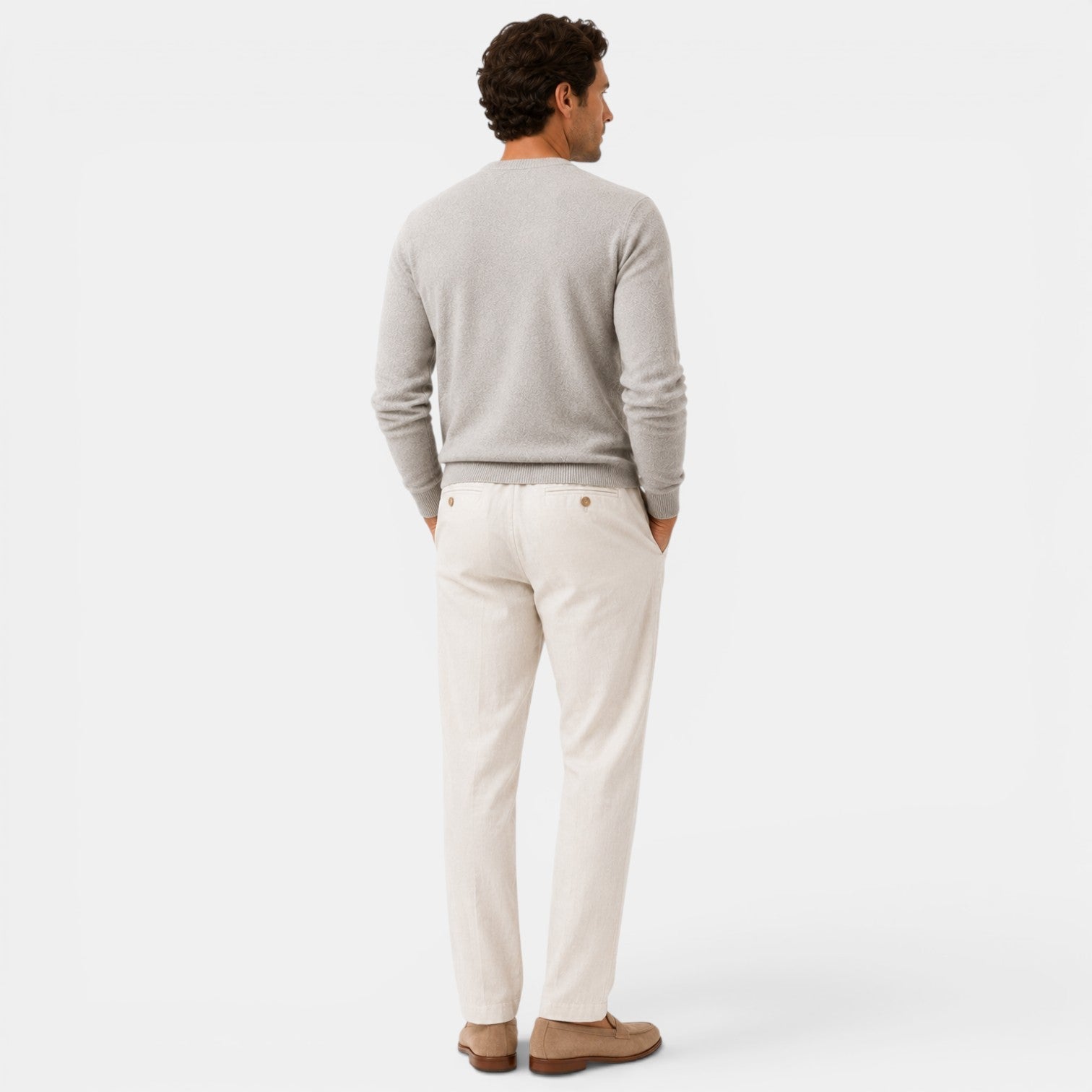 Cotton Relaxed Fit Drawstring Trousers for Men