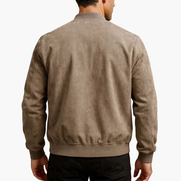 Men Bomber Jacket | Zip front with stand collar and fitted cuffs