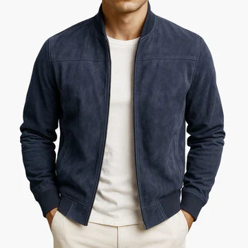 Men Bomber Jacket | Zip front with stand collar and fitted cuffs