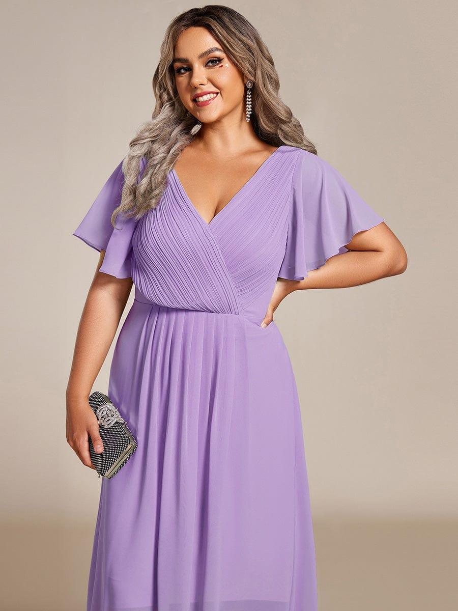 Chiffon High-Low Wedding Guest Dress for Women | A-Line Silhouette