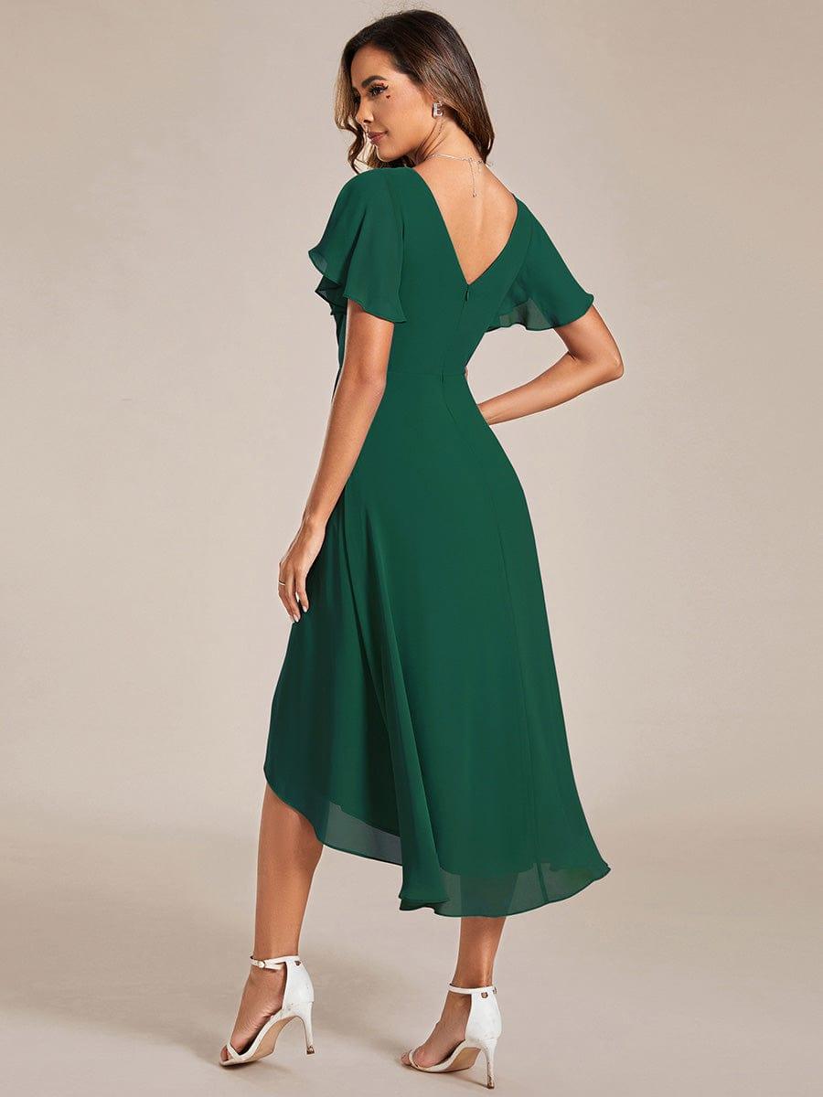 Chiffon High-Low Wedding Guest Dress for Women | A-Line Silhouette