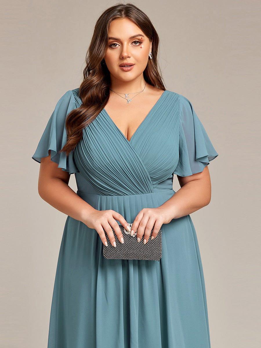 Chiffon High-Low Wedding Guest Dress for Women | A-Line Silhouette