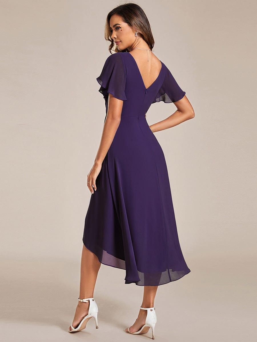 Chiffon High-Low Wedding Guest Dress for Women | A-Line Silhouette