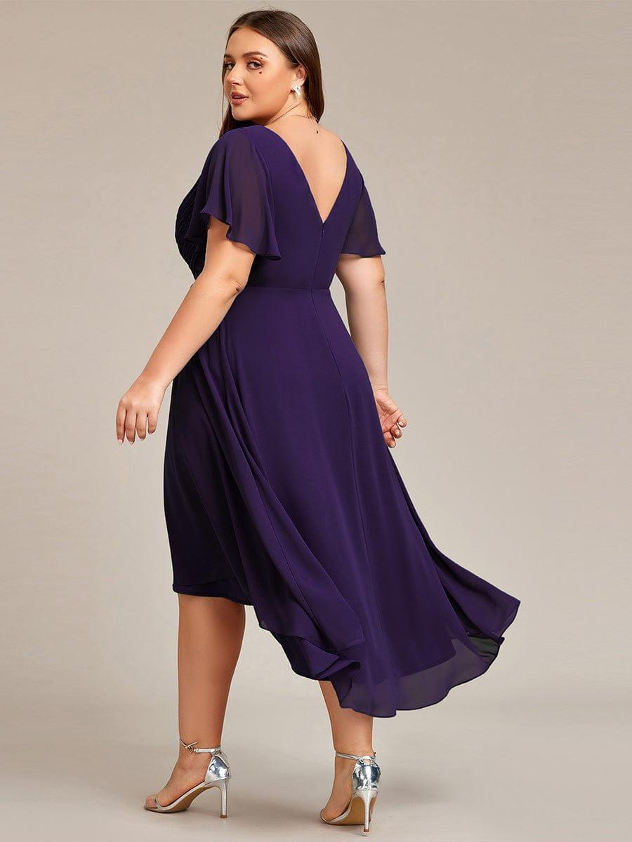 Chiffon High-Low Wedding Guest Dress for Women | A-Line Silhouette
