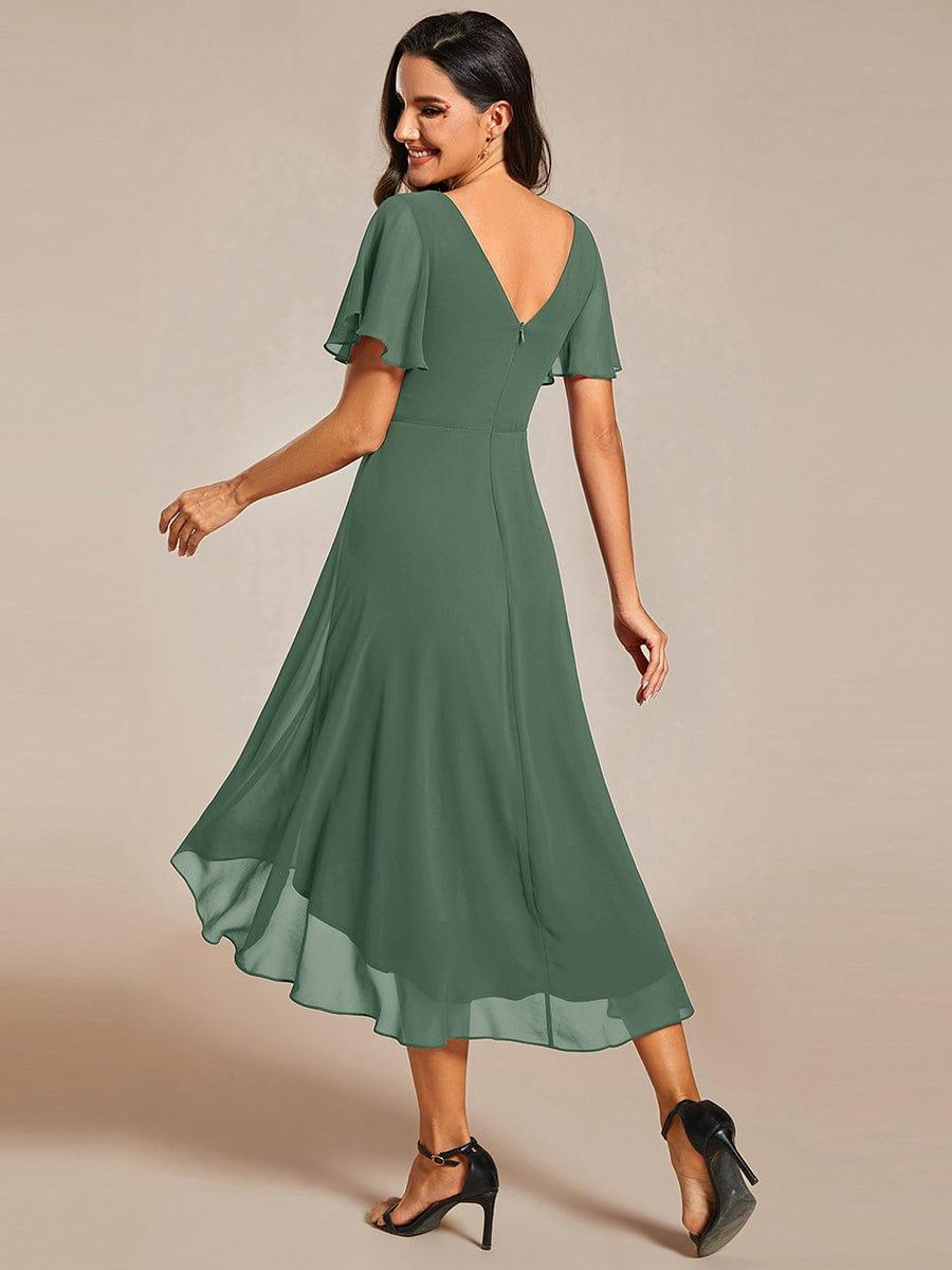 Chiffon High-Low Wedding Guest Dress for Women | A-Line Silhouette