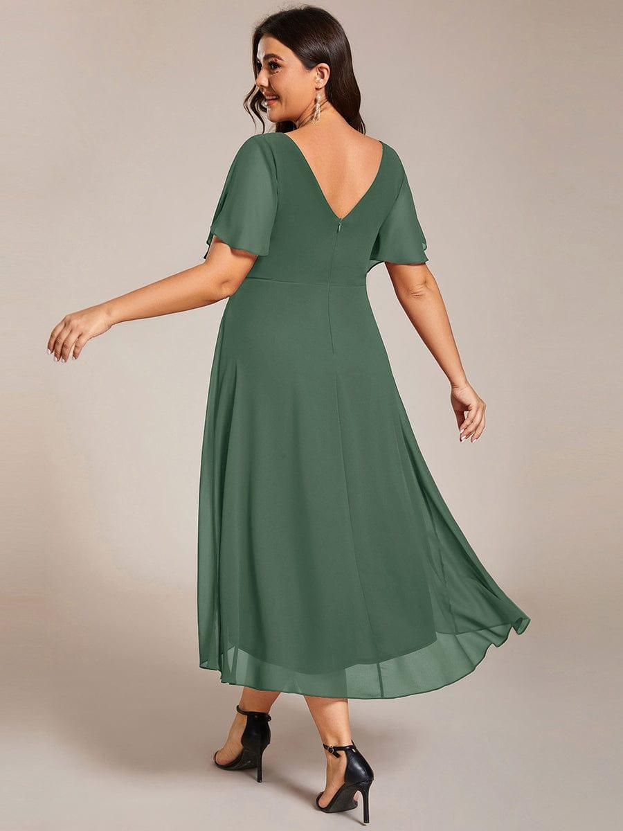 Chiffon High-Low Wedding Guest Dress for Women | A-Line Silhouette