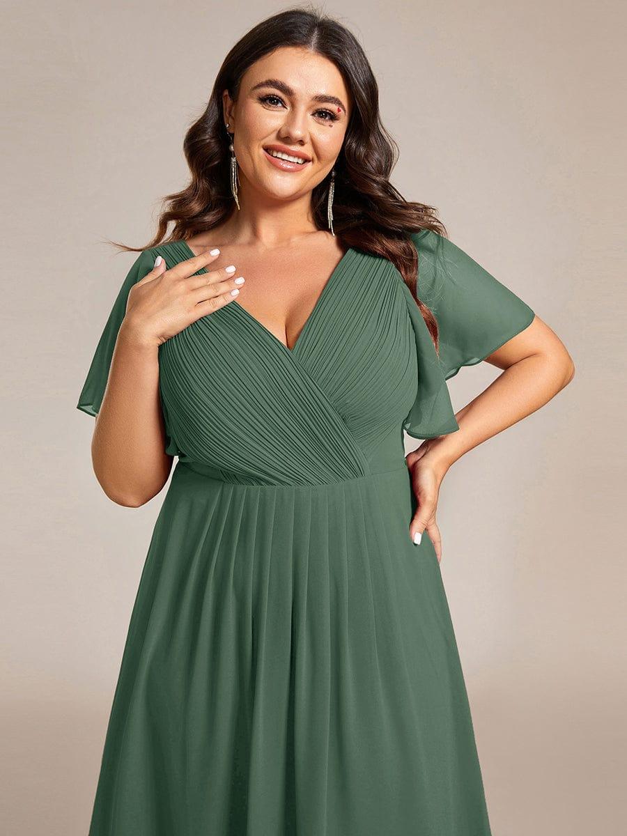 Chiffon High-Low Wedding Guest Dress for Women | A-Line Silhouette