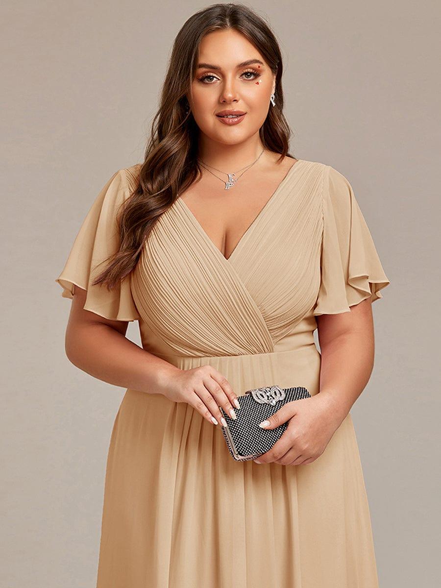 Chiffon High-Low Wedding Guest Dress for Women | A-Line Silhouette