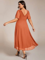 Chiffon High-Low Wedding Guest Dress for Women | A-Line Silhouette