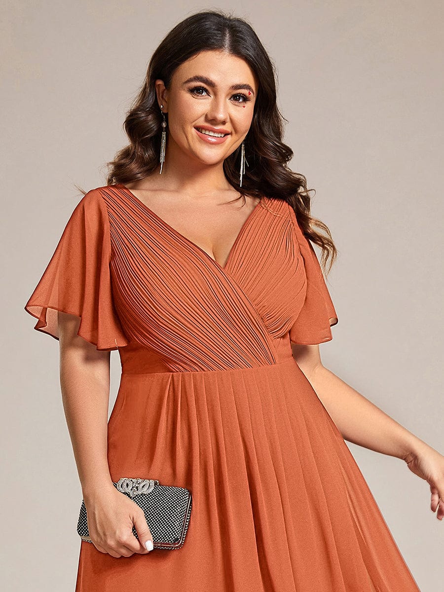 Chiffon High-Low Wedding Guest Dress for Women | A-Line Silhouette
