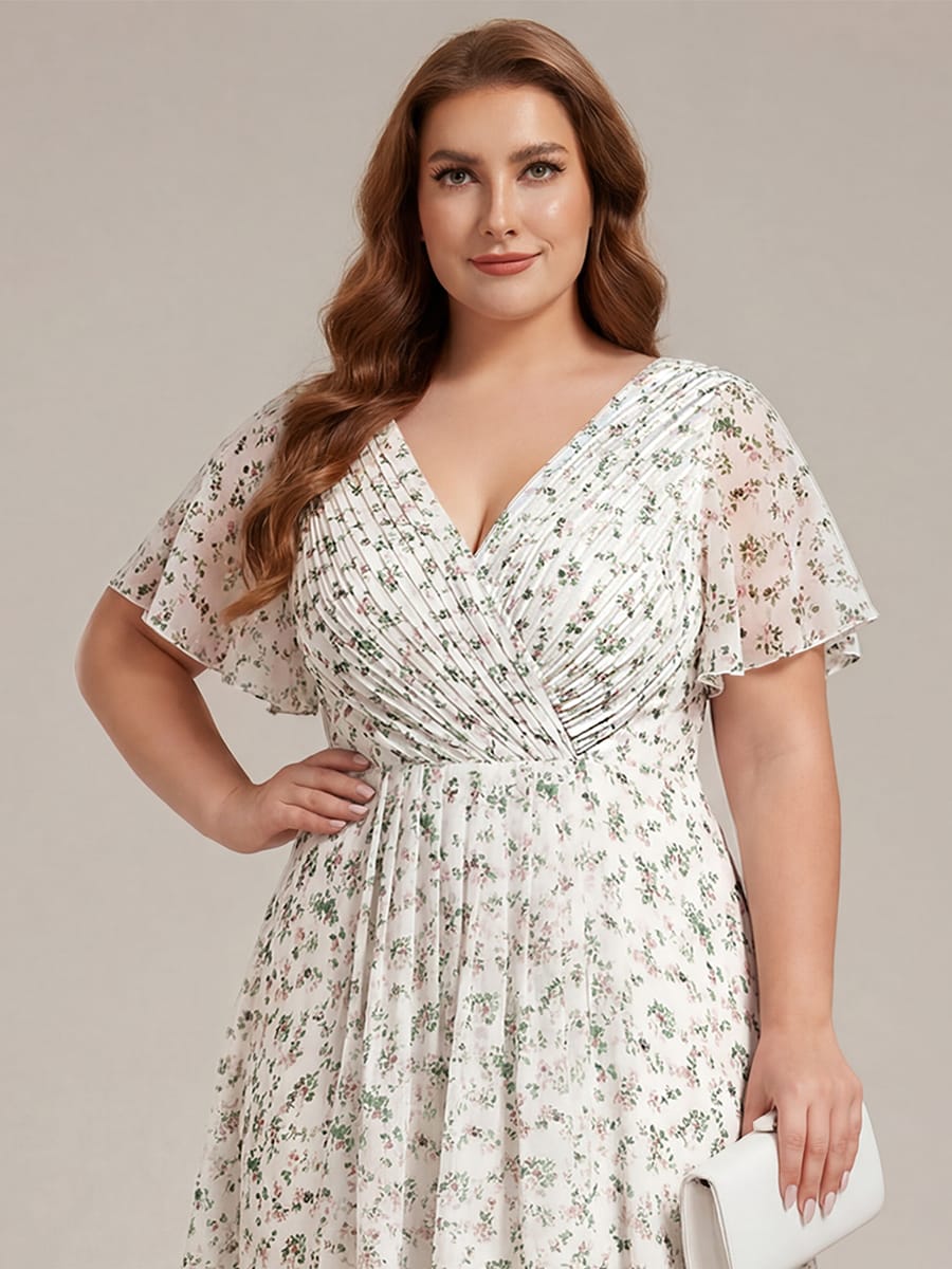 Chiffon High-Low Wedding Guest Dress for Women | A-Line Silhouette
