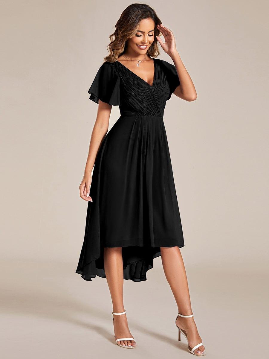 Chiffon High-Low Wedding Guest Dress for Women | A-Line Silhouette