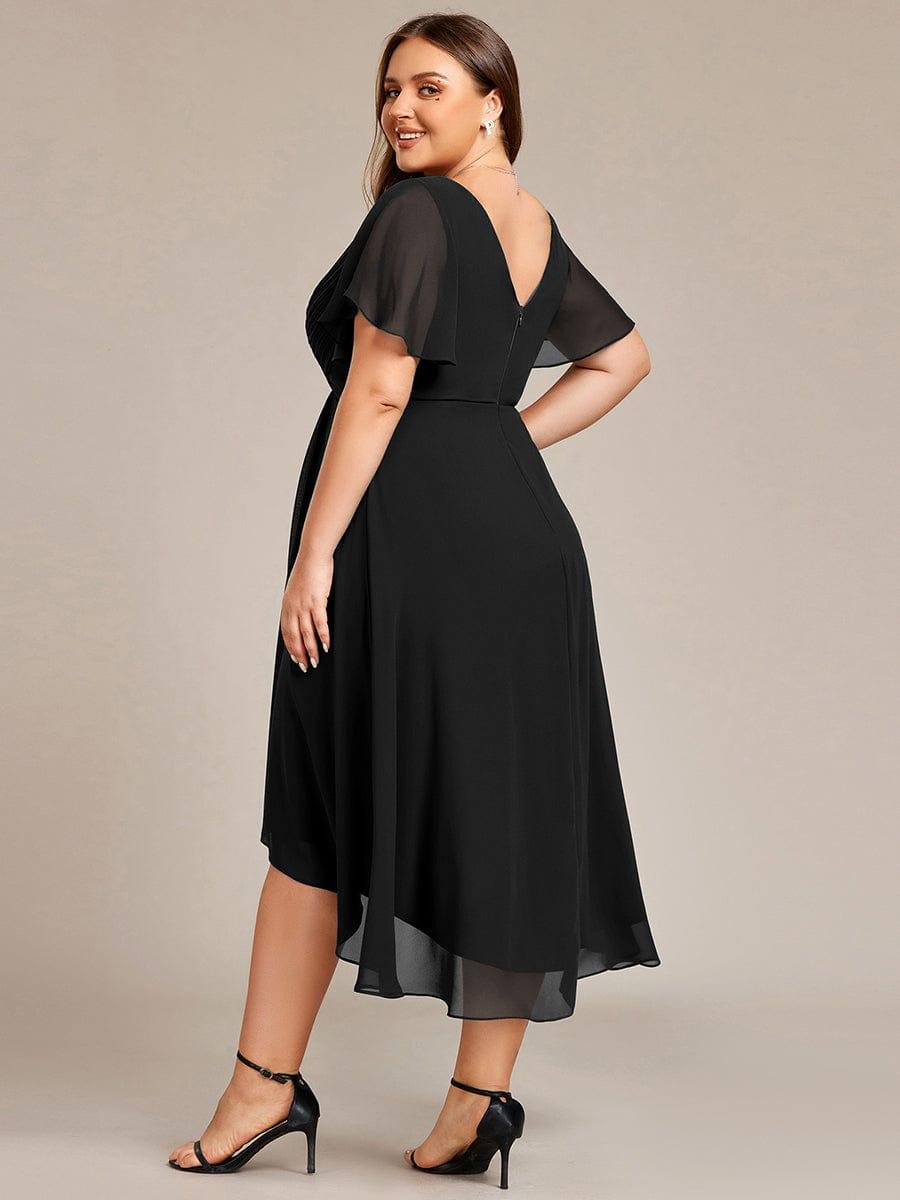 Chiffon High-Low Wedding Guest Dress for Women | A-Line Silhouette