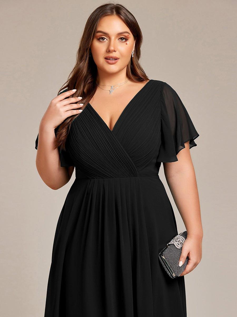 Chiffon High-Low Wedding Guest Dress for Women | A-Line Silhouette