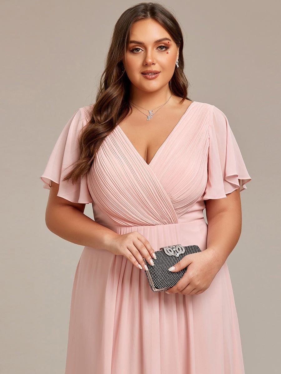 Chiffon High-Low Wedding Guest Dress for Women | A-Line Silhouette
