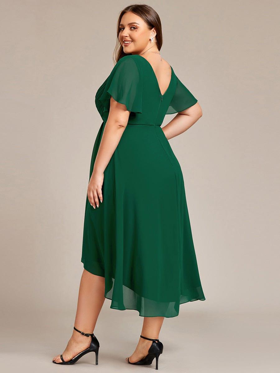 Chiffon High-Low Wedding Guest Dress for Women | A-Line Silhouette