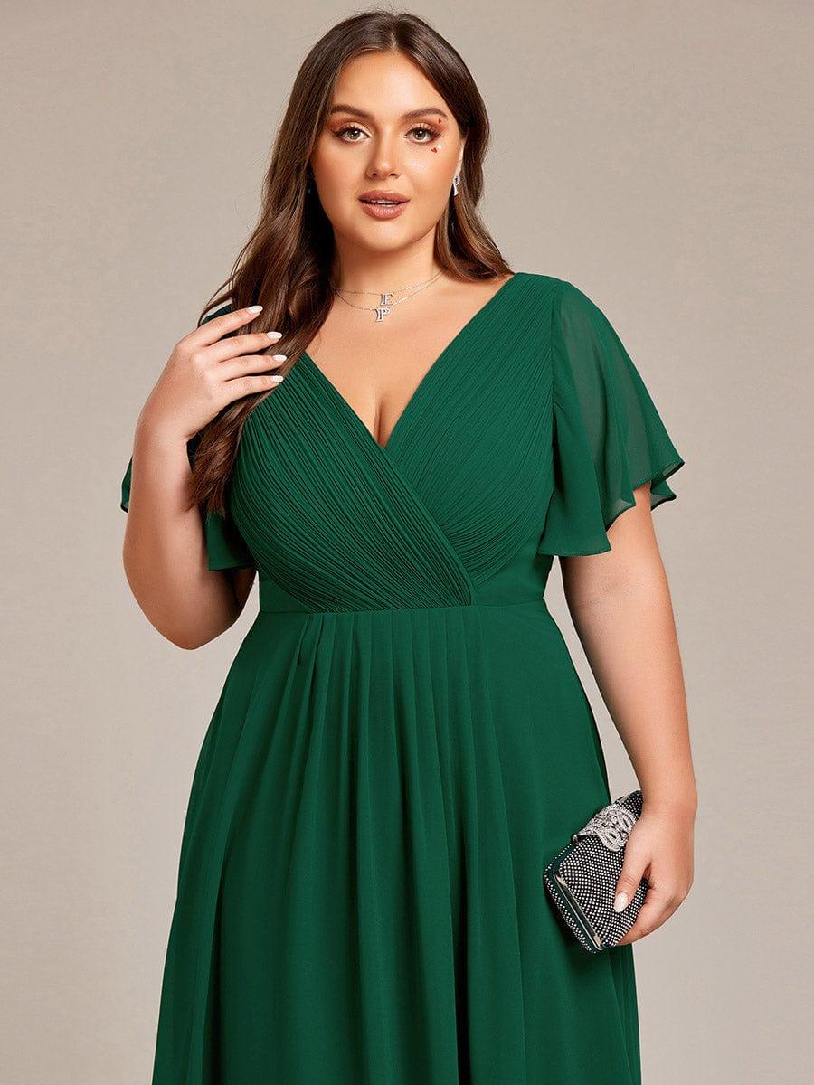Chiffon High-Low Wedding Guest Dress for Women | A-Line Silhouette
