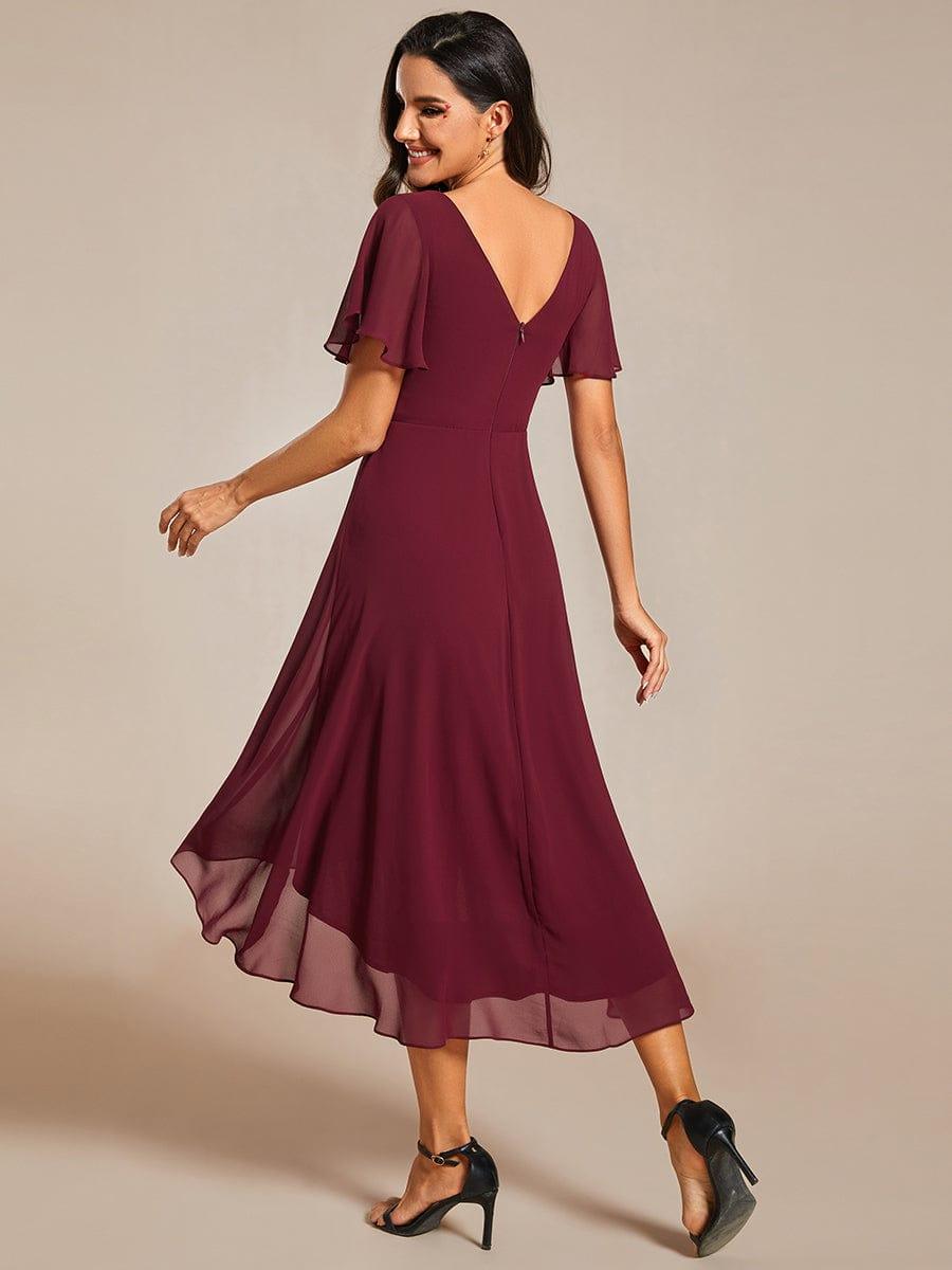 Chiffon High-Low Wedding Guest Dress for Women | A-Line Silhouette