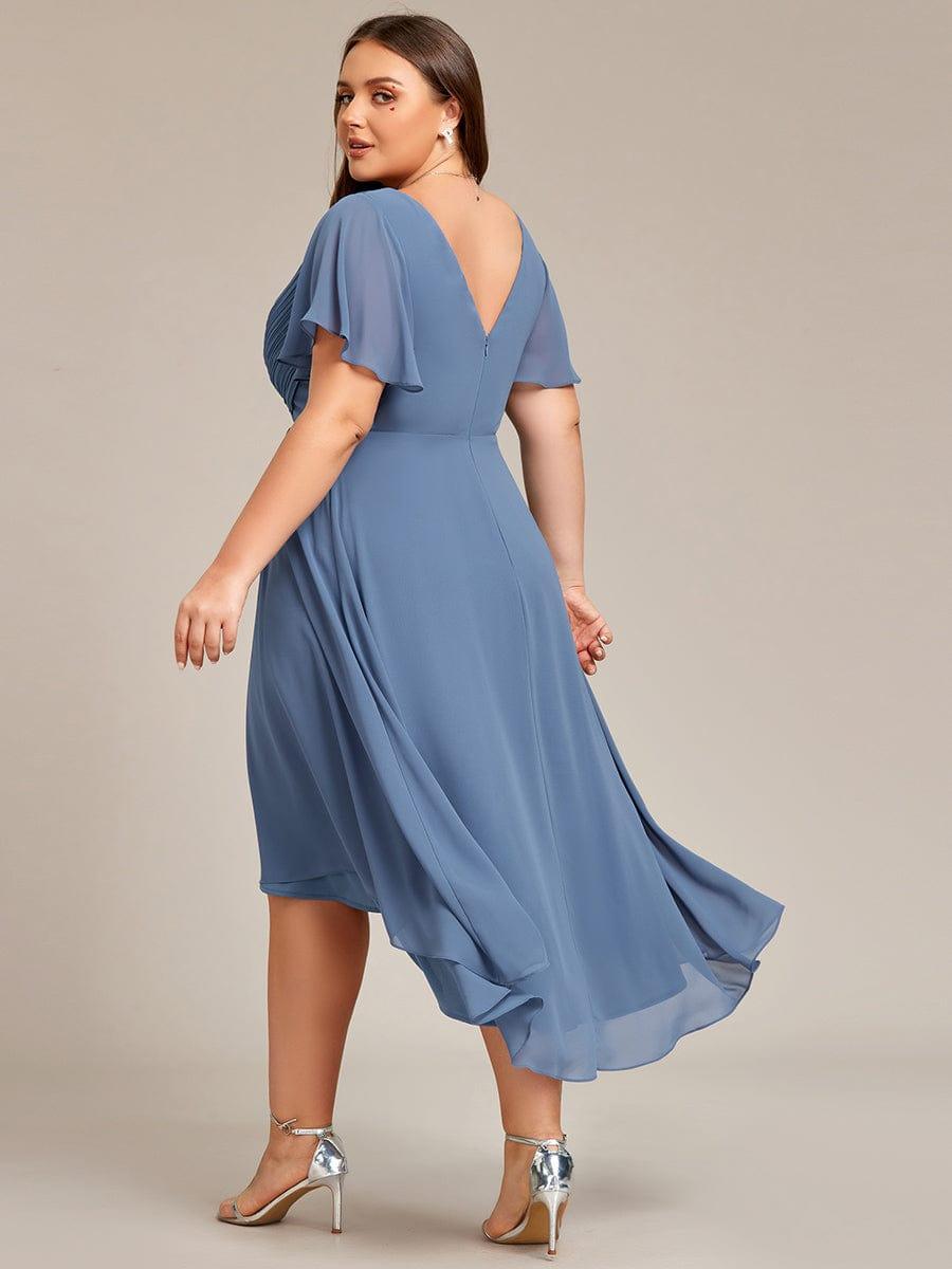 Chiffon High-Low Wedding Guest Dress for Women | A-Line Silhouette