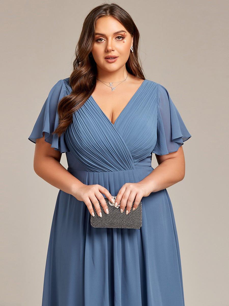 Chiffon High-Low Wedding Guest Dress for Women | A-Line Silhouette