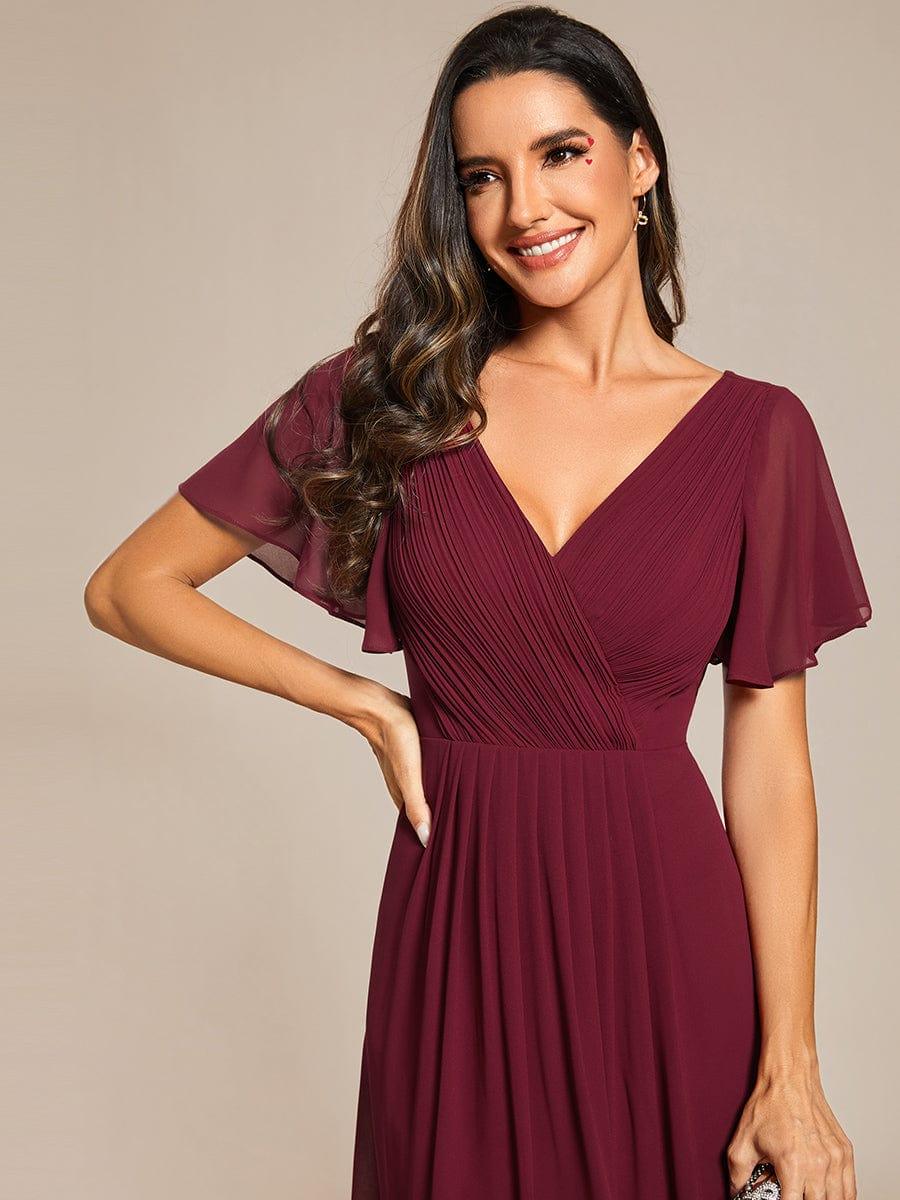 Chiffon High-Low Wedding Guest Dress for Women | A-Line Silhouette