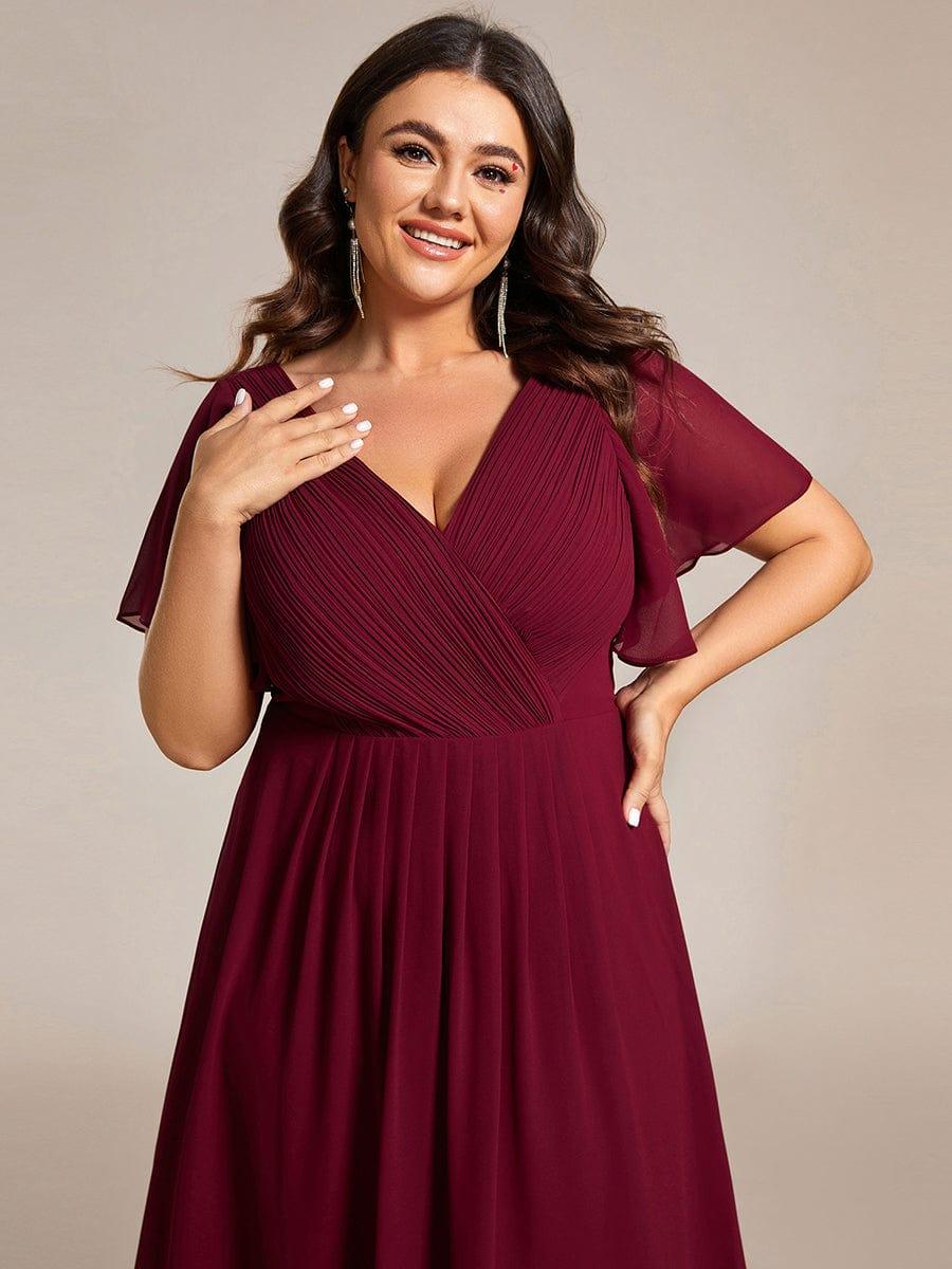 Chiffon High-Low Wedding Guest Dress for Women | A-Line Silhouette