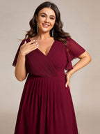 Chiffon High-Low Wedding Guest Dress for Women | A-Line Silhouette