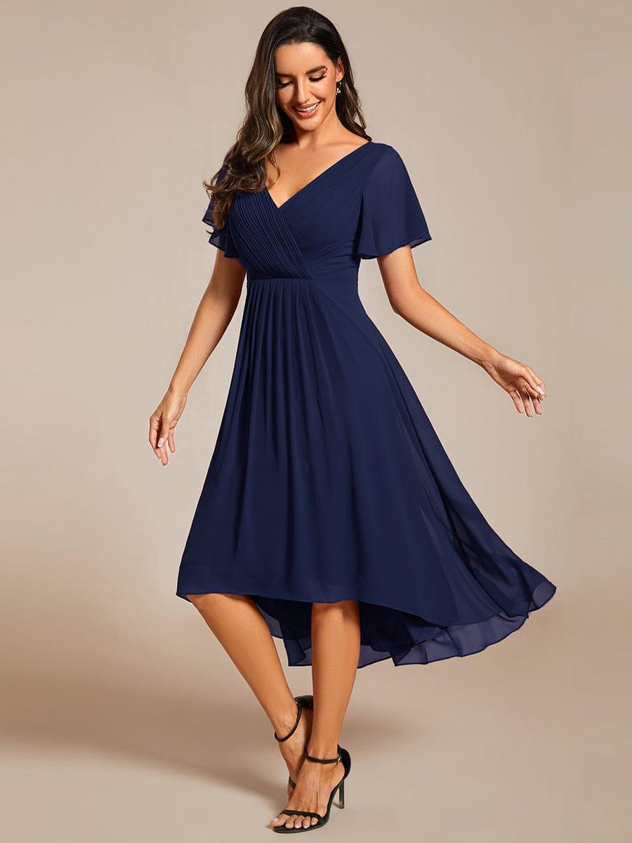 Chiffon High-Low Wedding Guest Dress for Women | A-Line Silhouette