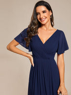 Chiffon High-Low Wedding Guest Dress for Women | A-Line Silhouette