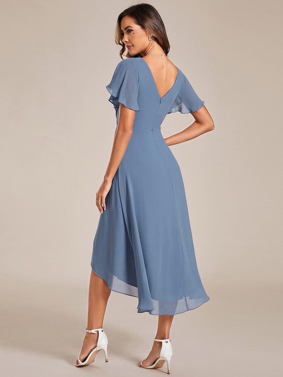 Chiffon High-Low Wedding Guest Dress for Women | A-Line Silhouette