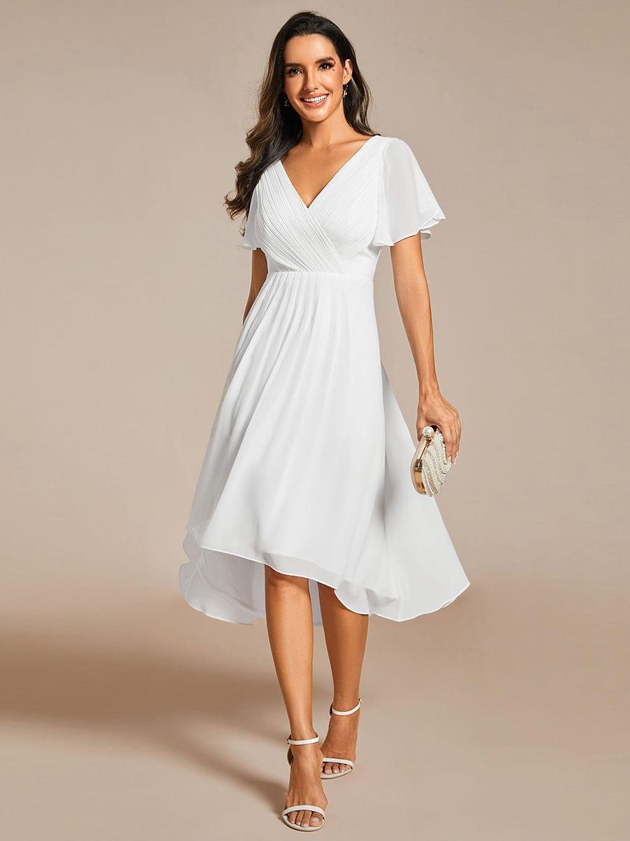 Chiffon High-Low Wedding Guest Dress for Women | A-Line Silhouette