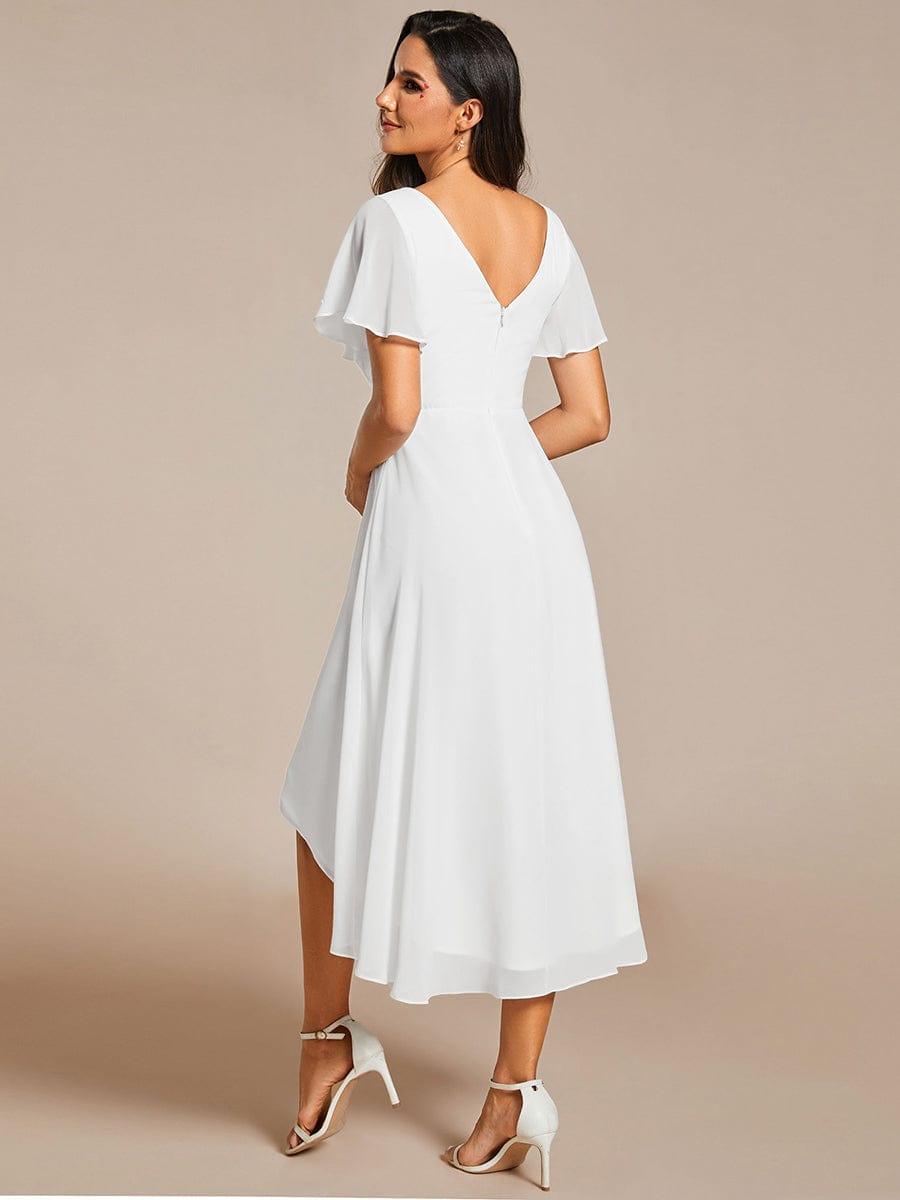 Chiffon High-Low Wedding Guest Dress for Women | A-Line Silhouette